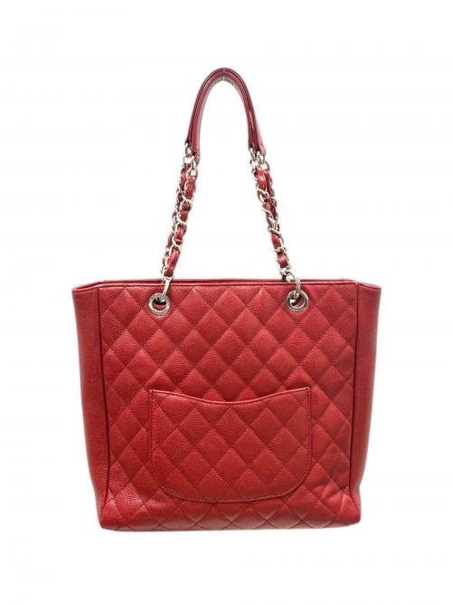 CHANEL（シャネル）CHANEL (シャネル) GSTトートバッグ/グランドショッピングトート/シルバー金具/A50995 レッド サイズ:-の古着・服飾アイテム