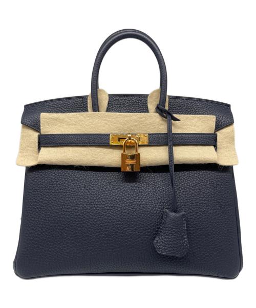 HERMES（エルメス）HERMES (エルメス) バーキン 25/ピンクゴールド金具/トゴ/ブルーニュイ/D刻印 ブルーニュイ サイズ:25の古着・服飾アイテム