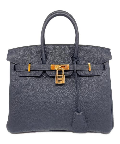 HERMES（エルメス）HERMES (エルメス) バーキン 25/ピンクゴールド金具/トゴ/ブルーニュイ/D刻印 ブルーニュイ サイズ:25の古着・服飾アイテム