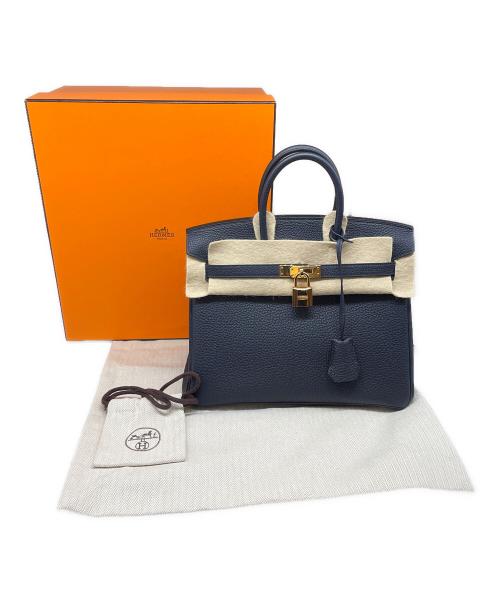 HERMES（エルメス）HERMES (エルメス) バーキン 25/ピンクゴールド金具/トゴ/ブルーニュイ/D刻印 ブルーニュイ サイズ:25の古着・服飾アイテム