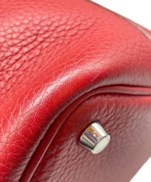 HERMES（エルメス）HERMES (エルメス) ピコタン ロック PM/シルバー金具/トリヨンクレマンス/レッド系/□Q刻印 レッド系 サイズ:PMの古着・服飾アイテム