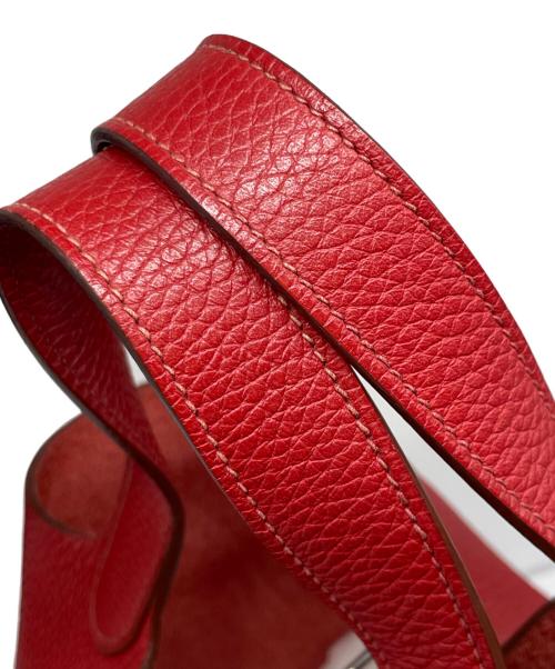 HERMES（エルメス）HERMES (エルメス) ピコタン ロック PM/シルバー金具/トリヨンクレマンス/レッド系/□Q刻印 レッド系 サイズ:PMの古着・服飾アイテム