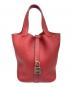 HERMES（エルメス）の古着「ピコタン ロック PM/シルバー金具/トリヨンクレマンス/レッド系/□Q刻印」｜レッド系