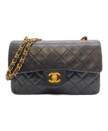 CHANEL（シャネル）の古着「Wフラップマトラッセ/チェーンショルダーバッグ」｜ブラック