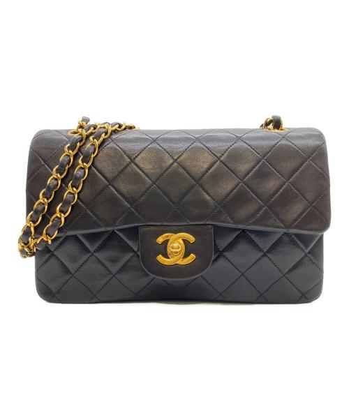 CHANEL（シャネル）CHANEL (シャネル) Wフラップマトラッセ/チェーンショルダーバッグ ブラック サイズ:23の古着・服飾アイテム