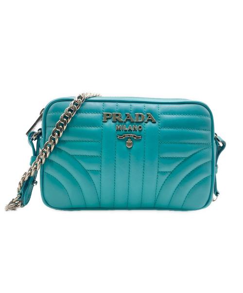 PRADA（プラダ）PRADA (プラダ) ダイアグラムショルダーバッグ グリーンの古着・服飾アイテム