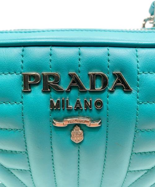 PRADA（プラダ）PRADA (プラダ) ダイアグラムショルダーバッグ グリーンの古着・服飾アイテム