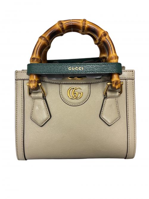 GUCCI（グッチ）GUCCI (グッチ) バンブーダイアナミニバッグ 655661/2WAYバッグ/ショルダーバッグ/ハンドバッグ ベージュ サイズ:mini/ミニの古着・服飾アイテム