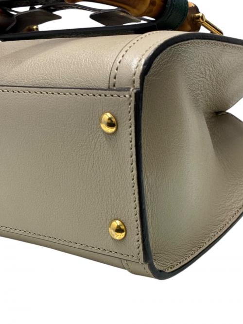 GUCCI（グッチ）GUCCI (グッチ) バンブーダイアナミニバッグ 655661/2WAYバッグ/ショルダーバッグ/ハンドバッグ ベージュ サイズ:mini/ミニの古着・服飾アイテム