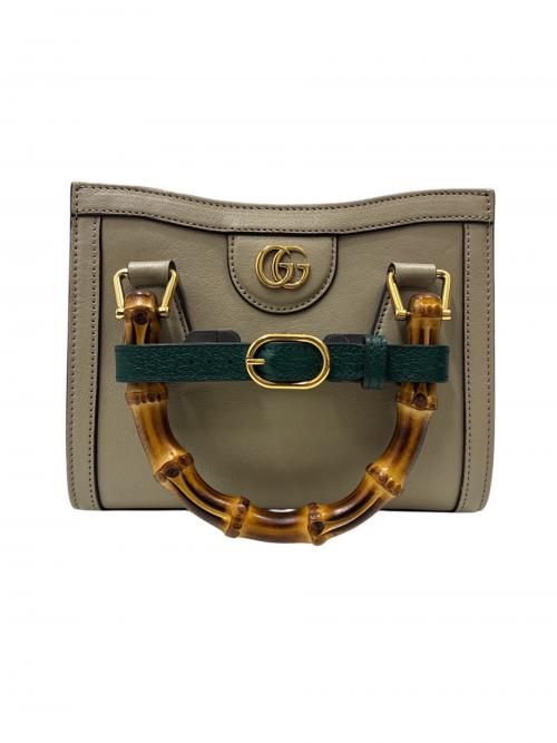 GUCCI（グッチ）GUCCI (グッチ) バンブーダイアナミニバッグ 655661/2WAYバッグ/ショルダーバッグ/ハンドバッグ ベージュ サイズ:mini/ミニの古着・服飾アイテム