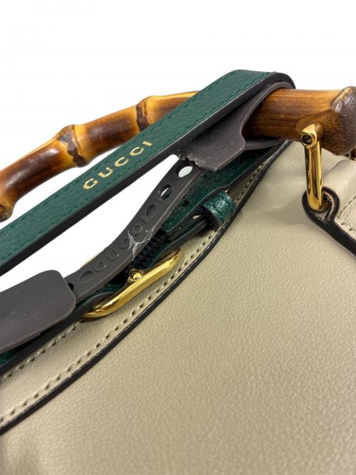 GUCCI（グッチ）GUCCI (グッチ) バンブーダイアナミニバッグ 655661/2WAYバッグ/ショルダーバッグ/ハンドバッグ ベージュ サイズ:mini/ミニの古着・服飾アイテム