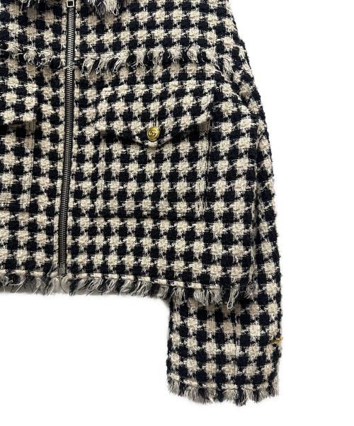 GUCCI（グッチ）GUCCI (グッチ) ダブルG金釦ツイードジャケット　745064 ZAMQP ホワイト×ブラック サイズ:40の古着・服飾アイテム