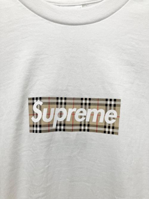 SUPREME（シュプリーム）SUPREME (シュプリーム) BURBERRY (バーバリー) BoxLogo Tee/ボックスロゴTシャツ ホワイト サイズ:M 未使用品の古着・服飾アイテム