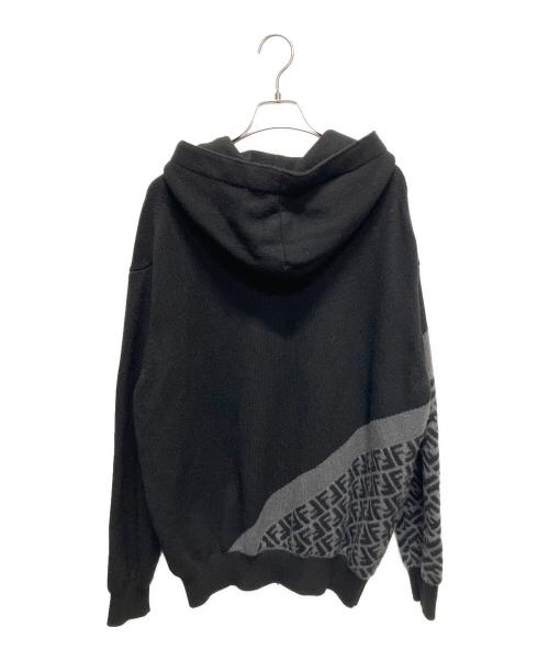 FENDI（フェンディ）FENDI (フェンディ) カシミヤニットジップパーカー ブラック サイズ:50の古着・服飾アイテム