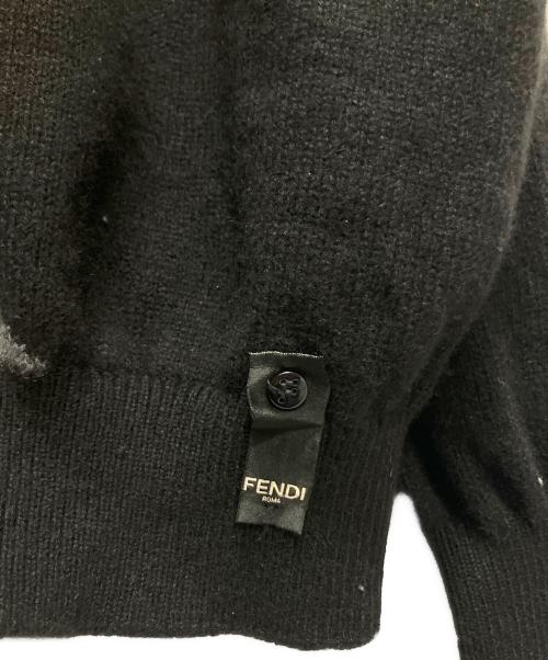 FENDI（フェンディ）FENDI (フェンディ) カシミヤニットジップパーカー ブラック サイズ:50の古着・服飾アイテム