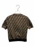 FENDI (フェンディ) FENDI ズッカ半袖ニット/総柄ニット/ズッカ柄/クルーネックニット/FZY702 A5QG ブラウン サイズ:36：80000円