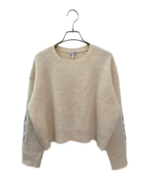 LOEWE（ロエベ）LOEWE (ロエベ) アナグラムインターシャセーター ベージュ サイズ:Sの古着・服飾アイテム