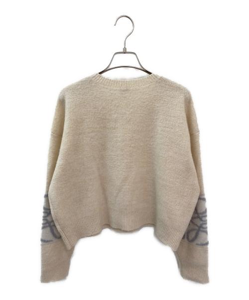 LOEWE（ロエベ）LOEWE (ロエベ) アナグラムインターシャセーター ベージュ サイズ:Sの古着・服飾アイテム