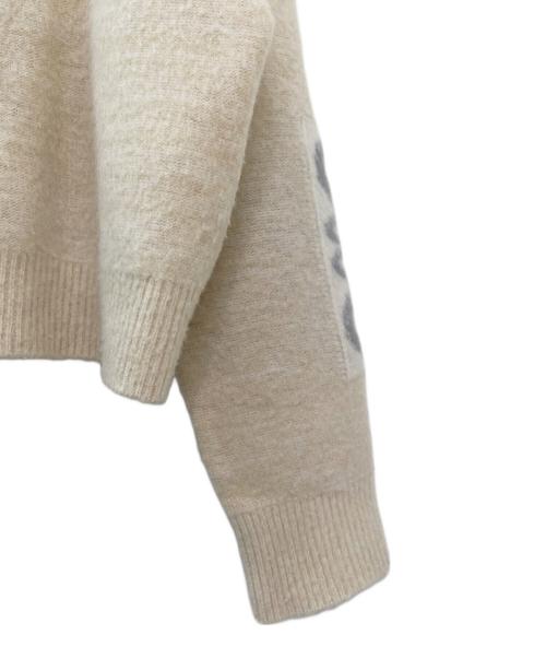 LOEWE（ロエベ）LOEWE (ロエベ) アナグラムインターシャセーター ベージュ サイズ:Sの古着・服飾アイテム