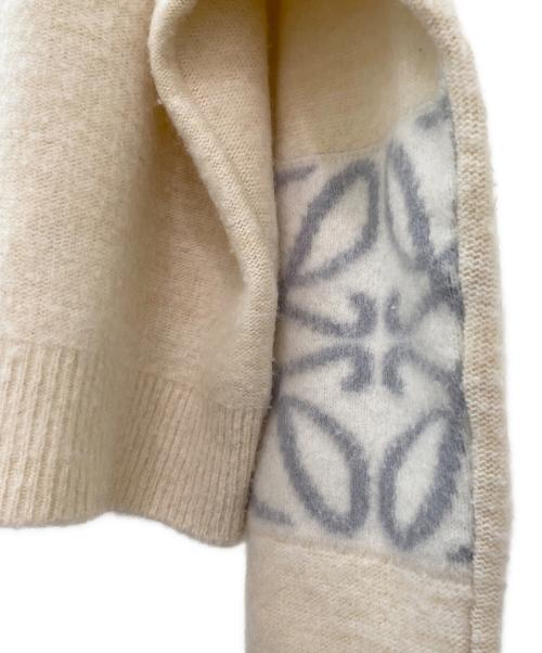 LOEWE（ロエベ）LOEWE (ロエベ) アナグラムインターシャセーター ベージュ サイズ:Sの古着・服飾アイテム