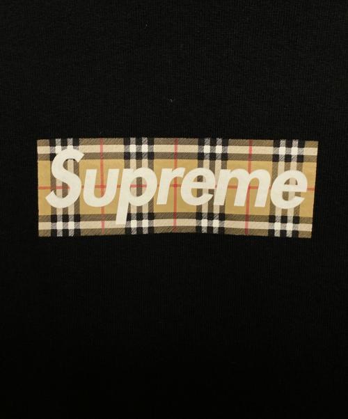 SUPREME（シュプリーム）SUPREME (シュプリーム) BURBERRY (バーバリー) Box Logo Hooded Sweatshirt ブラック サイズ:Sの古着・服飾アイテム