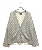 BALENCIAGAバレンシアガ）の古着「BALENCIAGA WARDROBE/オールオーバーロゴカーディガン」｜グレー