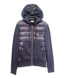 MONCLER（モンクレール）の古着「ダウン切替 ジップパーカー」｜ネイビー