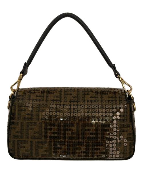 FENDI（フェンディ）FENDI (フェンディ) スパンコールマンマバケットショルダーバッグ ブラウンの古着・服飾アイテム