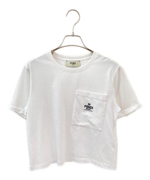 FENDI（フェンディ）FENDI (フェンディ) クロップドTシャツ ホワイト サイズ:XXSの古着・服飾アイテム