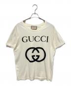 GUCCIグッチ）の古着「インターロッキングプリントTシャツ」｜オフホワイト