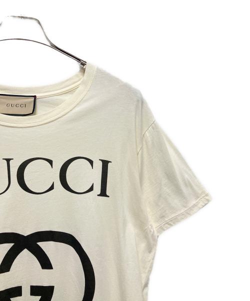 GUCCI（グッチ）GUCCI (グッチ) インターロッキングプリントTシャツ オフホワイト サイズ:Mの古着・服飾アイテム