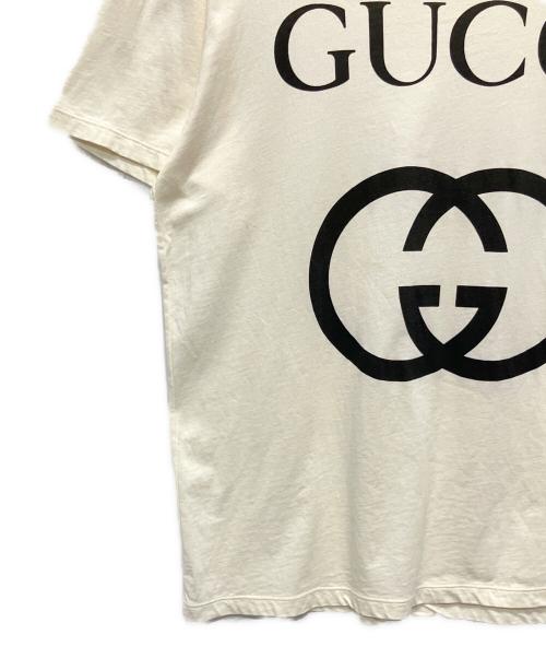 GUCCI（グッチ）GUCCI (グッチ) インターロッキングプリントTシャツ オフホワイト サイズ:Mの古着・服飾アイテム