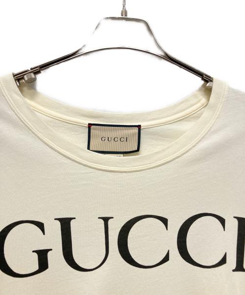 GUCCI（グッチ）GUCCI (グッチ) インターロッキングプリントTシャツ オフホワイト サイズ:Mの古着・服飾アイテム