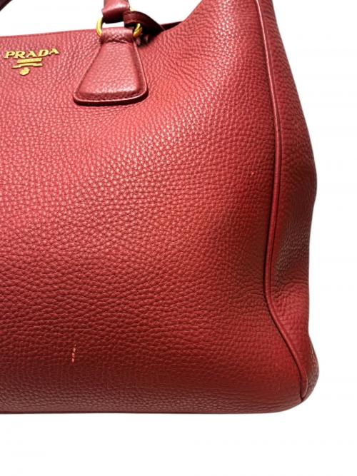 PRADA（プラダ）PRADA (プラダ) 2WAY ヴィッテロダイノ ハンドバッグ/BN2579 レッド サイズ:-の古着・服飾アイテム