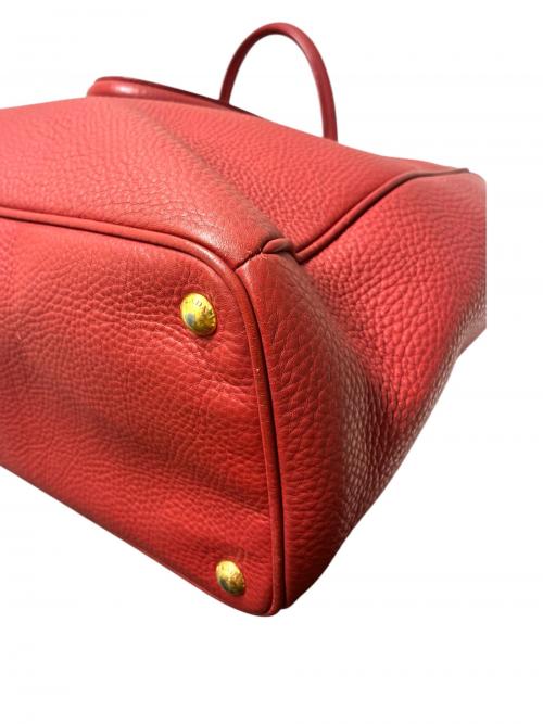 PRADA（プラダ）PRADA (プラダ) 2WAY ヴィッテロダイノ ハンドバッグ/BN2579 レッド サイズ:-の古着・服飾アイテム