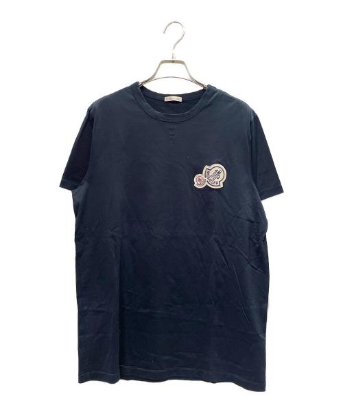 MONCLER（モンクレール）MONCLER (モンクレール) ロゴワッペンTシャツ ネイビー サイズ:Lの古着・服飾アイテム