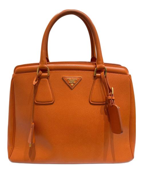 PRADA（プラダ）PRADA (プラダ) サフィアーノ ラクス パラス ハンドバ　	BN2412ッグ オレンジの古着・服飾アイテム