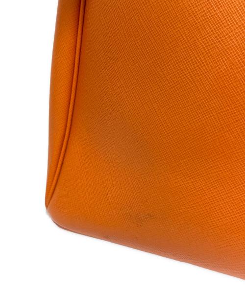 PRADA（プラダ）PRADA (プラダ) サフィアーノ ラクス パラス ハンドバ　	BN2412ッグ オレンジの古着・服飾アイテム