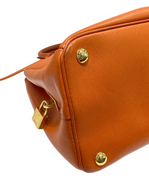 PRADA（プラダ）PRADA (プラダ) サフィアーノ ラクス パラス ハンドバ　	BN2412ッグ オレンジの古着・服飾アイテム