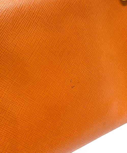 PRADA（プラダ）PRADA (プラダ) サフィアーノ ラクス パラス ハンドバ　	BN2412ッグ オレンジの古着・服飾アイテム