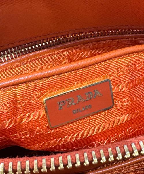 PRADA（プラダ）PRADA (プラダ) サフィアーノ ラクス パラス ハンドバ　	BN2412ッグ オレンジの古着・服飾アイテム