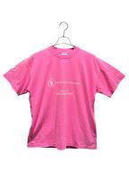 BALENCIAGAバレンシアガ）の古着「WFPロゴTシャツ」｜ショッキングピンク