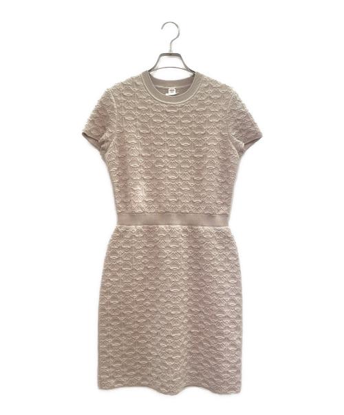 HERMES（エルメス）HERMES (エルメス) カシミヤ混ニットワンピース ベージュ サイズ:40の古着・服飾アイテム