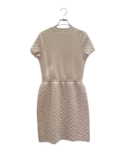 HERMES（エルメス）HERMES (エルメス) カシミヤ混ニットワンピース ベージュ サイズ:40の古着・服飾アイテム