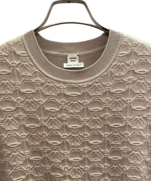 HERMES（エルメス）HERMES (エルメス) カシミヤ混ニットワンピース ベージュ サイズ:40の古着・服飾アイテム