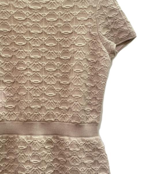 HERMES（エルメス）HERMES (エルメス) カシミヤ混ニットワンピース ベージュ サイズ:40の古着・服飾アイテム