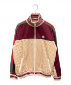 GUCCIグッチ）の古着「Gucci Interlocking G Jacquard Jersey Jacket/トラックジャケット」｜ベージュ