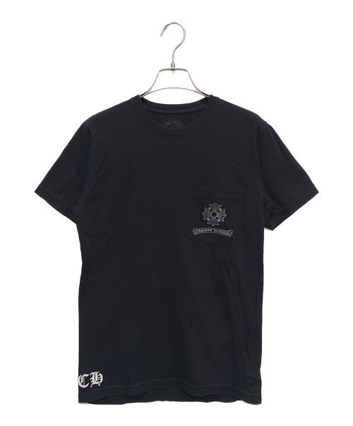 CHROME HEARTS（クロムハーツ）CHROME HEARTS (クロムハーツ) ポケットTシャツ/ポケット付きロゴTシャツ ブラック カットソー ブラック サイズ:Sの古着・服飾アイテム