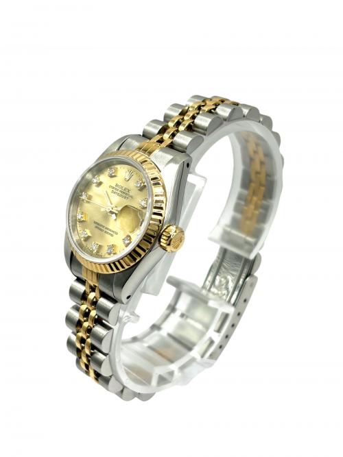 ROLEX（ロレックス）ROLEX (ロレックス) Datejust 26 デイトジャスト 26 10PダイヤRef:69173G シャンパン文字盤 シャンパン文字盤 サイズ:26㎜/の古着・服飾アイテム