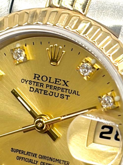 ROLEX（ロレックス）ROLEX (ロレックス) Datejust 26 デイトジャスト 26 10PダイヤRef:69173G シャンパン文字盤 シャンパン文字盤 サイズ:26㎜/の古着・服飾アイテム